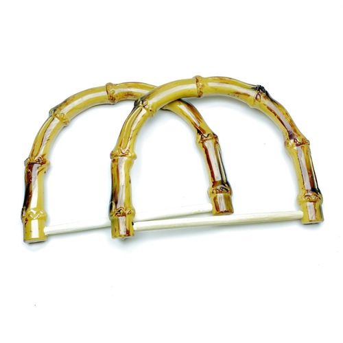 Factory direct supply of hand-woven bag straps, crossbar bamboo joints handles, luggage bags plastic handles, hand grips 