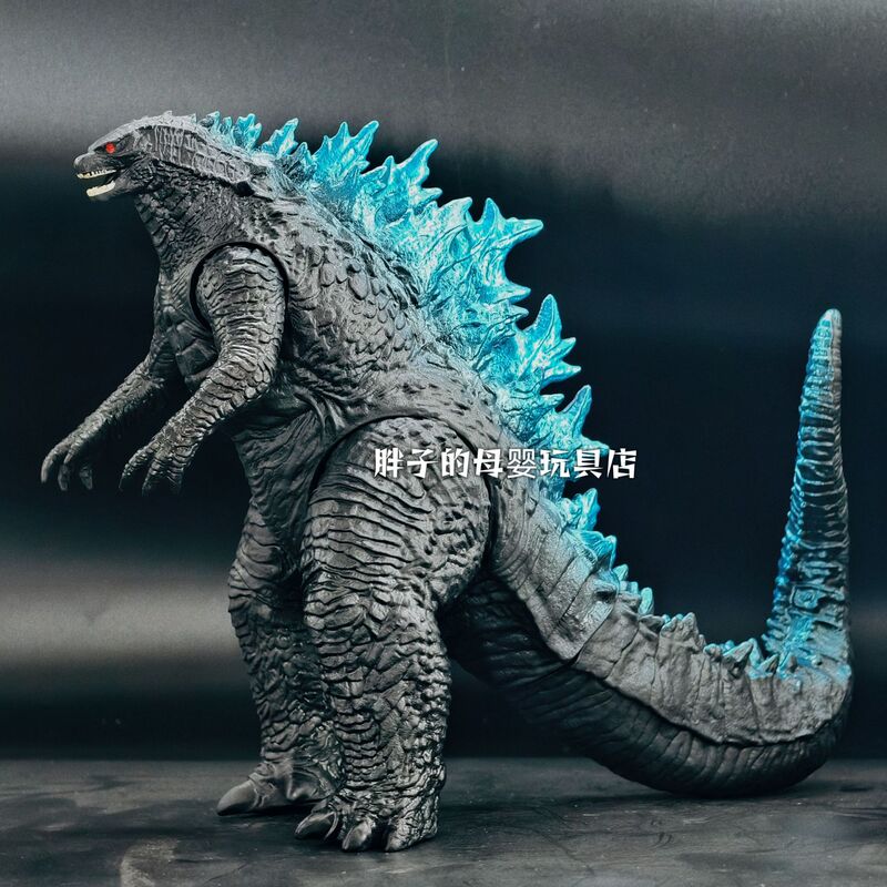 Large Soft Rubber Monster Godzilla Dinosaur Model Toy Three-Headed Dragon Figurine Boys' Gift Doll Machine Wholesale