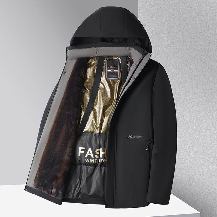 中年男性のベルベット厚手のジャケット、お父さんのジャケット、秋冬の綿入りジャケット、中高年の綿入りジャケット|undefined