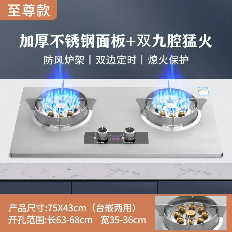 Плита HP Mrs. Gas Stove двойная плита для дома, тип линии, газовая плита с естественным газом, встроенная, яркое пламя