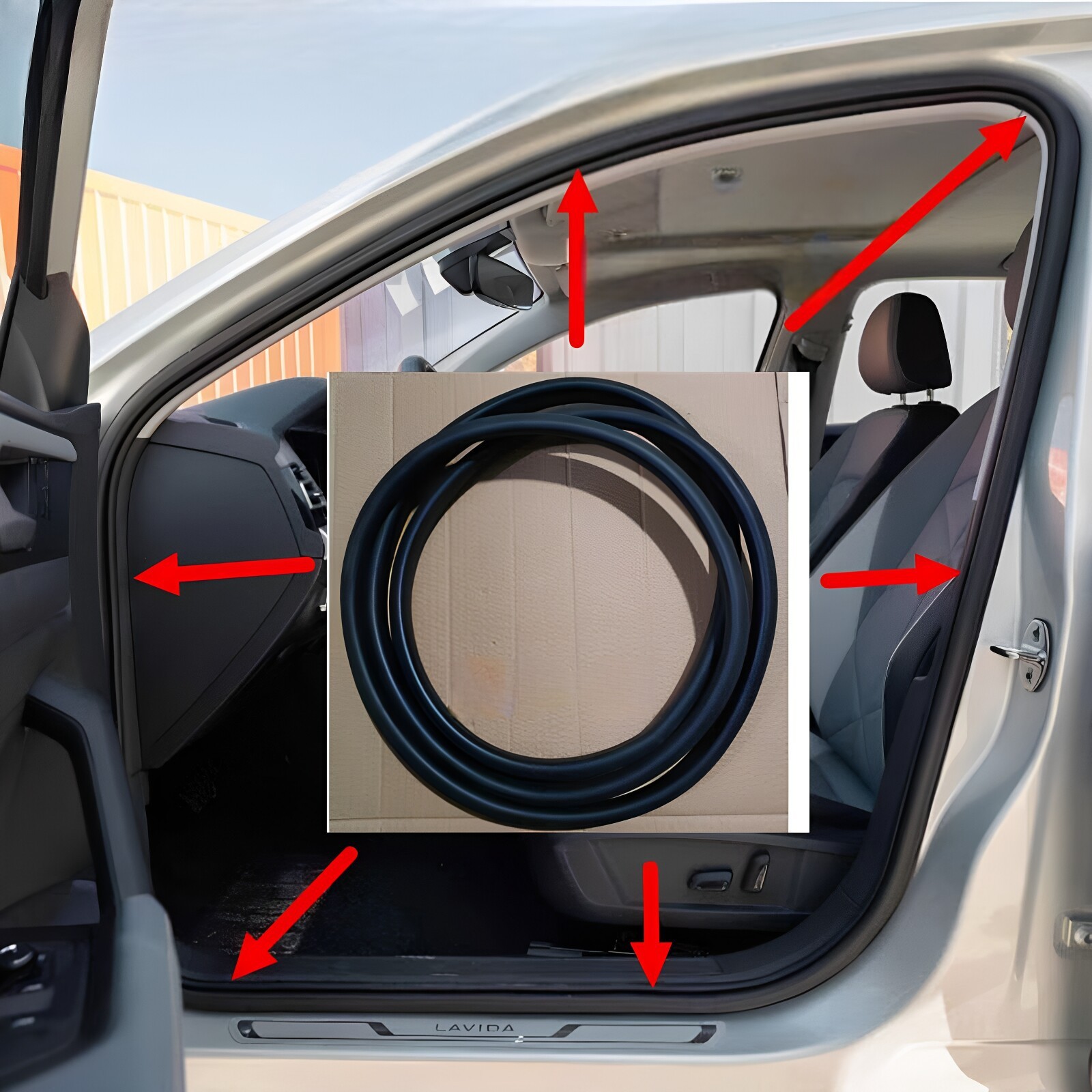 Volkswagen new and old models Lavida door seals, door frame rubber strips, door edge strips, trunk and sunroof waterproof strips, original parts