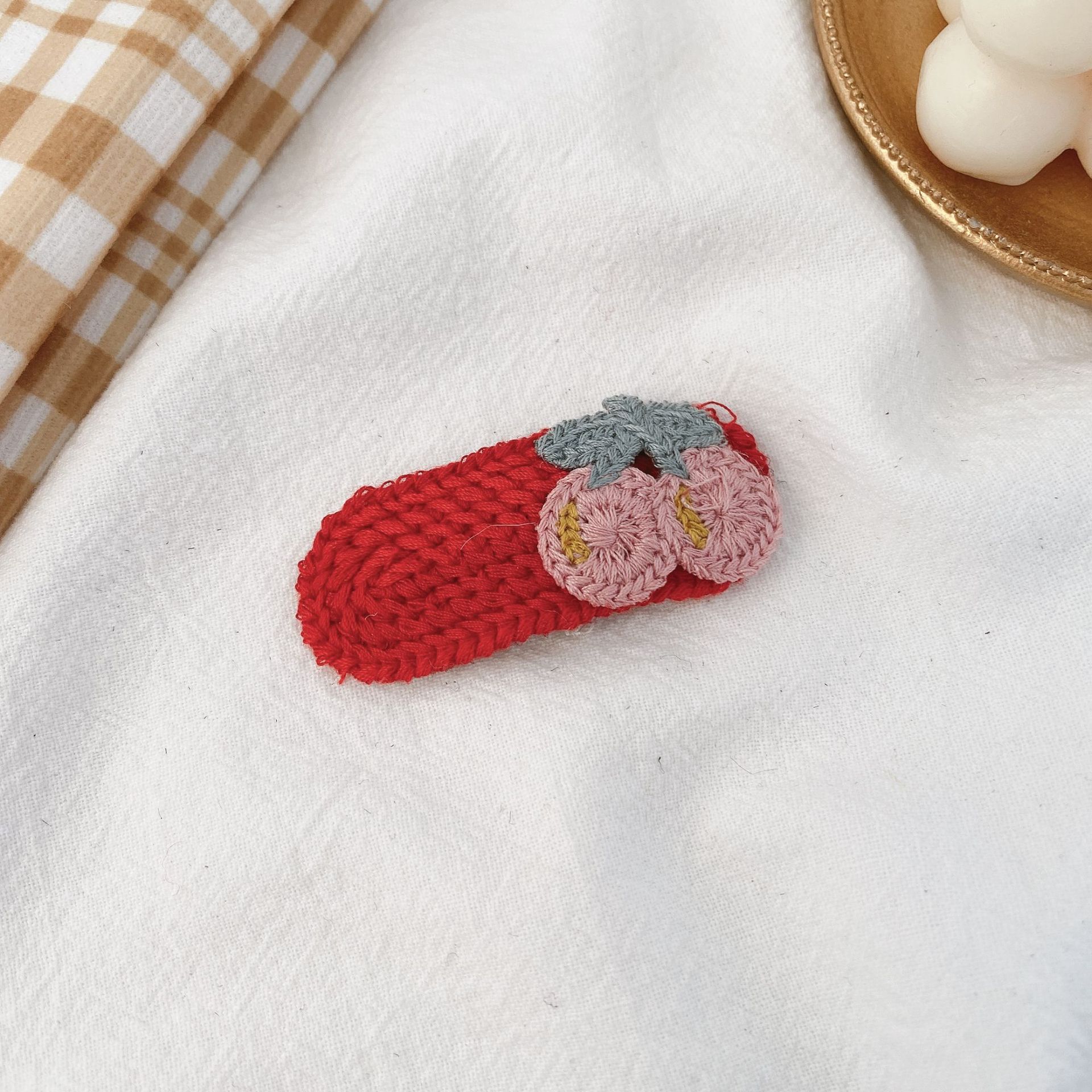 Horquilla peluda de las mujeres sombreros de estilo coreano lindo tejido de horquilla de pato amarillo flequillos clip pequeño lado otoño e invierno accesorios para el cabello mujeres