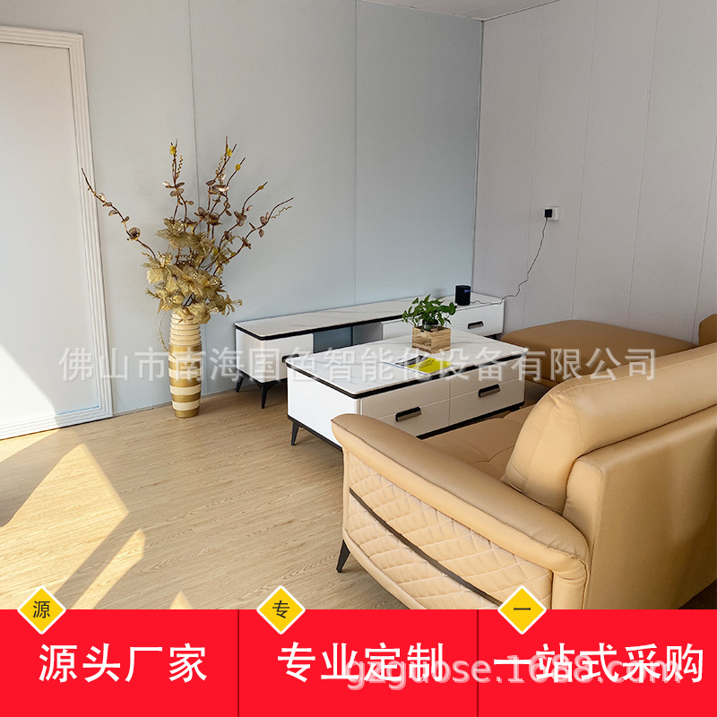 Casa contenedor de hotel B & B de acero ligero, dormitorio residencial, tablero de actividades ensamblado, habitación, punto escénico creativo, exportación B & B