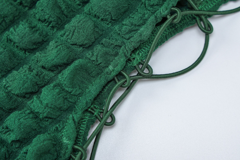 Green Turtleneck Long Sleeve Dress - Dresses - Uniqistic.com