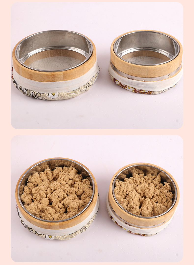Bamboo Moxibustion Box Ge Jiu Bao with Lid and 500g Moxa Wool for Home Du Mai and Navel Warming Therapy in use