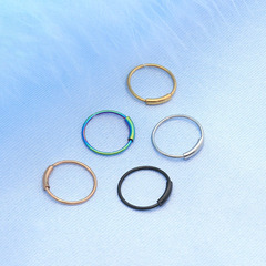 European and American simple human body piercing jewelry nose clip nose sleeve lip ring new septum nose jewelry stainless steel sleeve nose ring