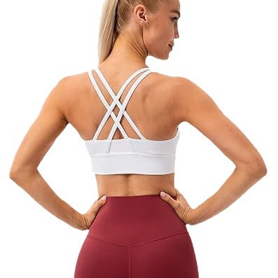 Chaleco de Yoga de alta resistencia de las mujeres Sujetador deportivo ropa interior fitness correr a prueba de golpes Cruz espalda desmontable pecho pad