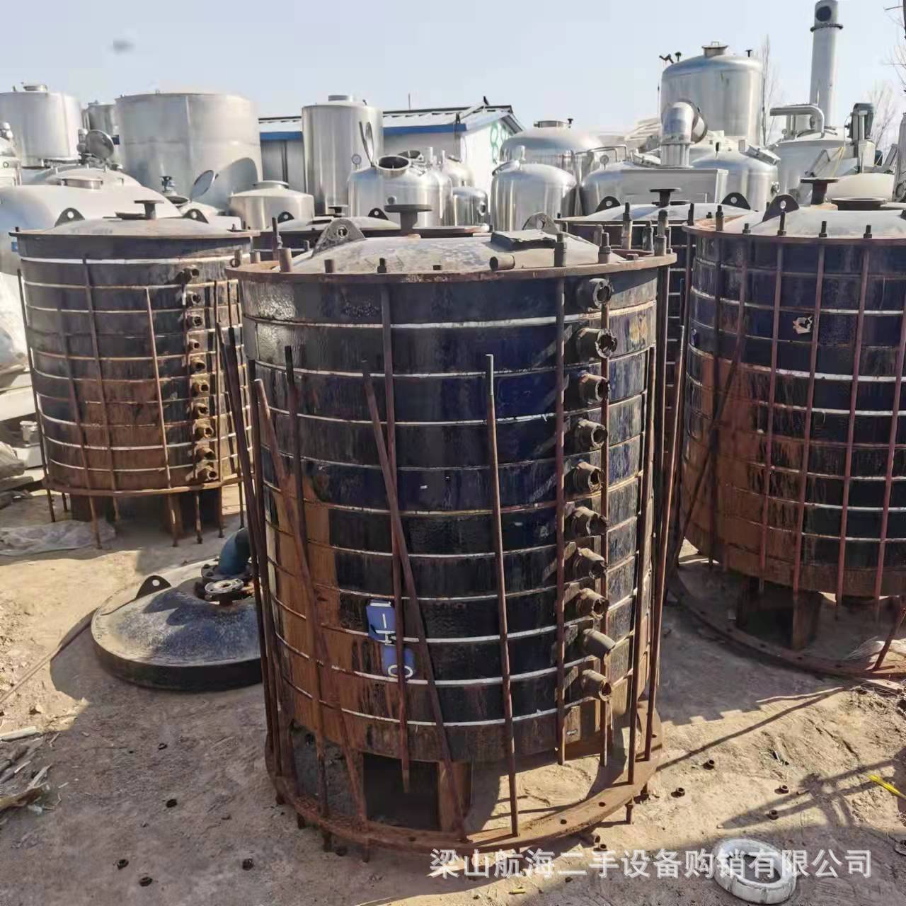 二手搪瓷冷凝器片式冷凝器 不锈钢冷凝器 搪玻璃碟片式冷凝器回收