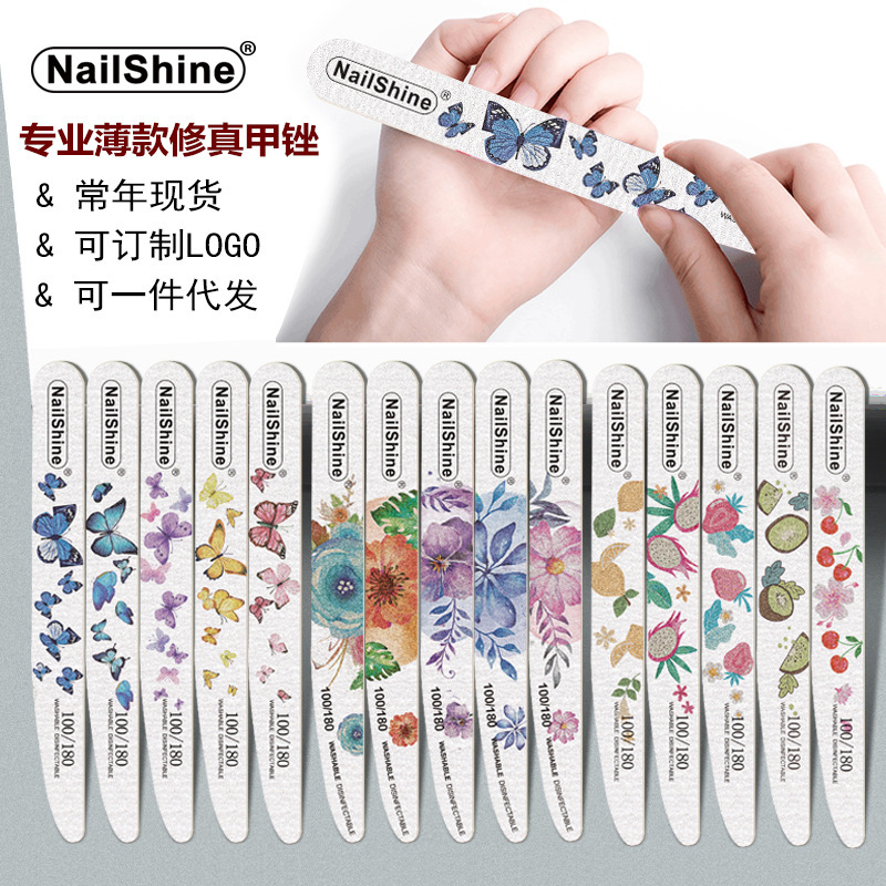Nail Art Thin Sanding Strips, Ultra-Thin Knife-Shaped Printed Nail Files, Real Nail Shaping Pieces, Nail Salon-Specific Polishing Strips Nail Art Thin Sanding Strips, Ultra-Thin Knife-Shaped Printed Nail Files, Real Nail Shaping Pieces, Nail Salon-Specific Polishing Strips