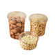 Disposable Plastic Dried Fruit Cup Transparent Round Pistachio Pine Nose Cashew Hawaiian Bigroot Fruit Display Cup