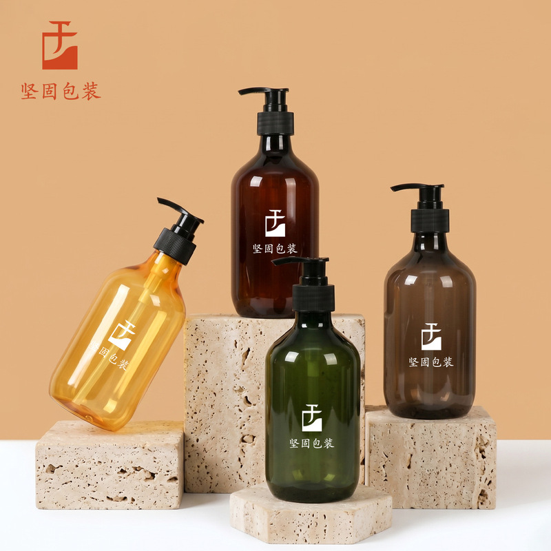 Factory Direct Sales Shower Gel Bottle 500ml Round Shoulder Pet Plastic Bottle Large Capacity Conditioner Shampoo Press Bottle Factory Direct Sales Shower Gel Bottle 500ml Round Shoulder Pet Plastic Bottle Large Capacity Conditioner Shampoo Press Bottle