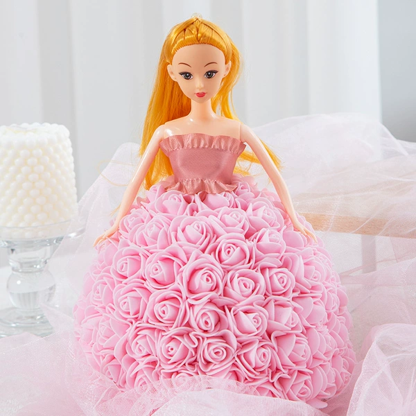 Fuchsia Barbie doll, gift box