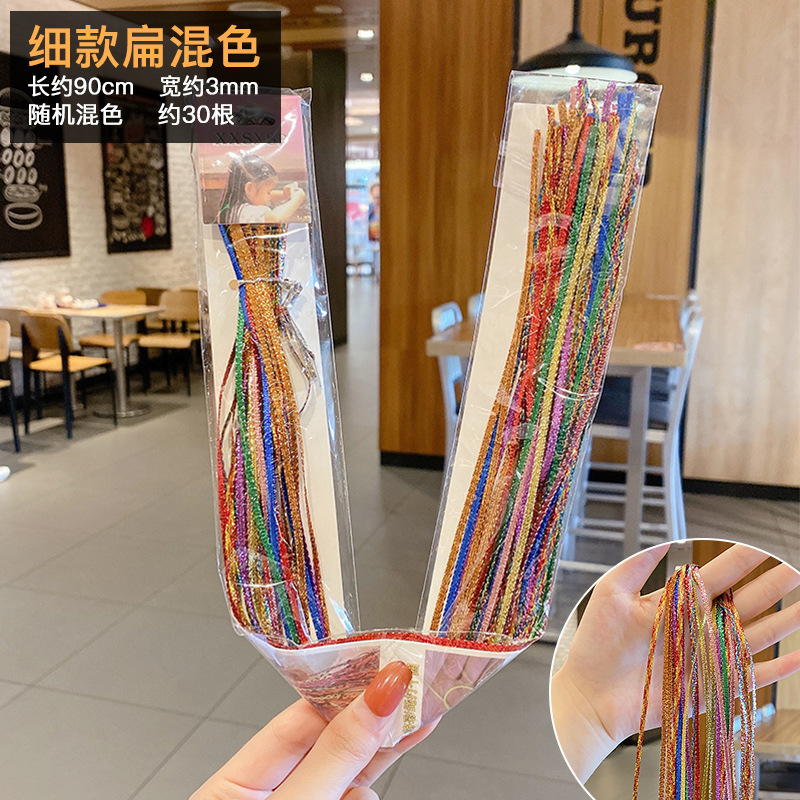 Niños trenzados cuerdas de cabello 2025 chicas trenzadas sucias dulce cool chica estilo cuerda de cabeza para bailar cuerda de cabello trenzado cinta de cabello mujer