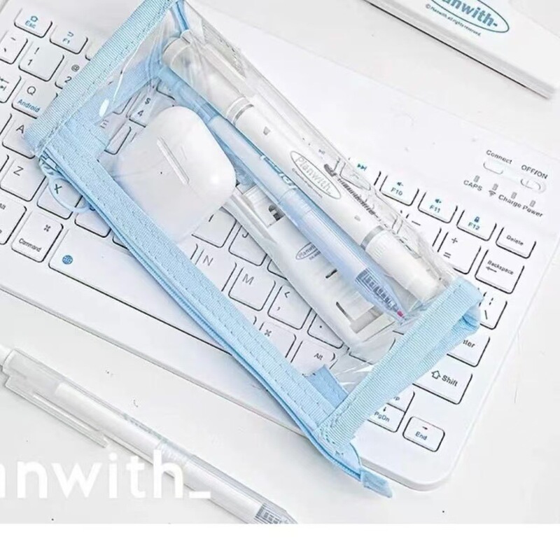 子母袋多层文具袋大容量简约笔袋ins帆布学生文具盒带内袋铅笔盒|undefined