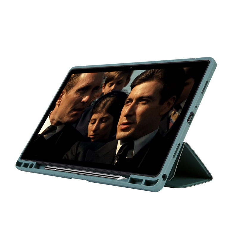 适用三星Tab S7 S8侧吸分体笔槽透明壳平板皮套S7 Plus翻盖保护套
