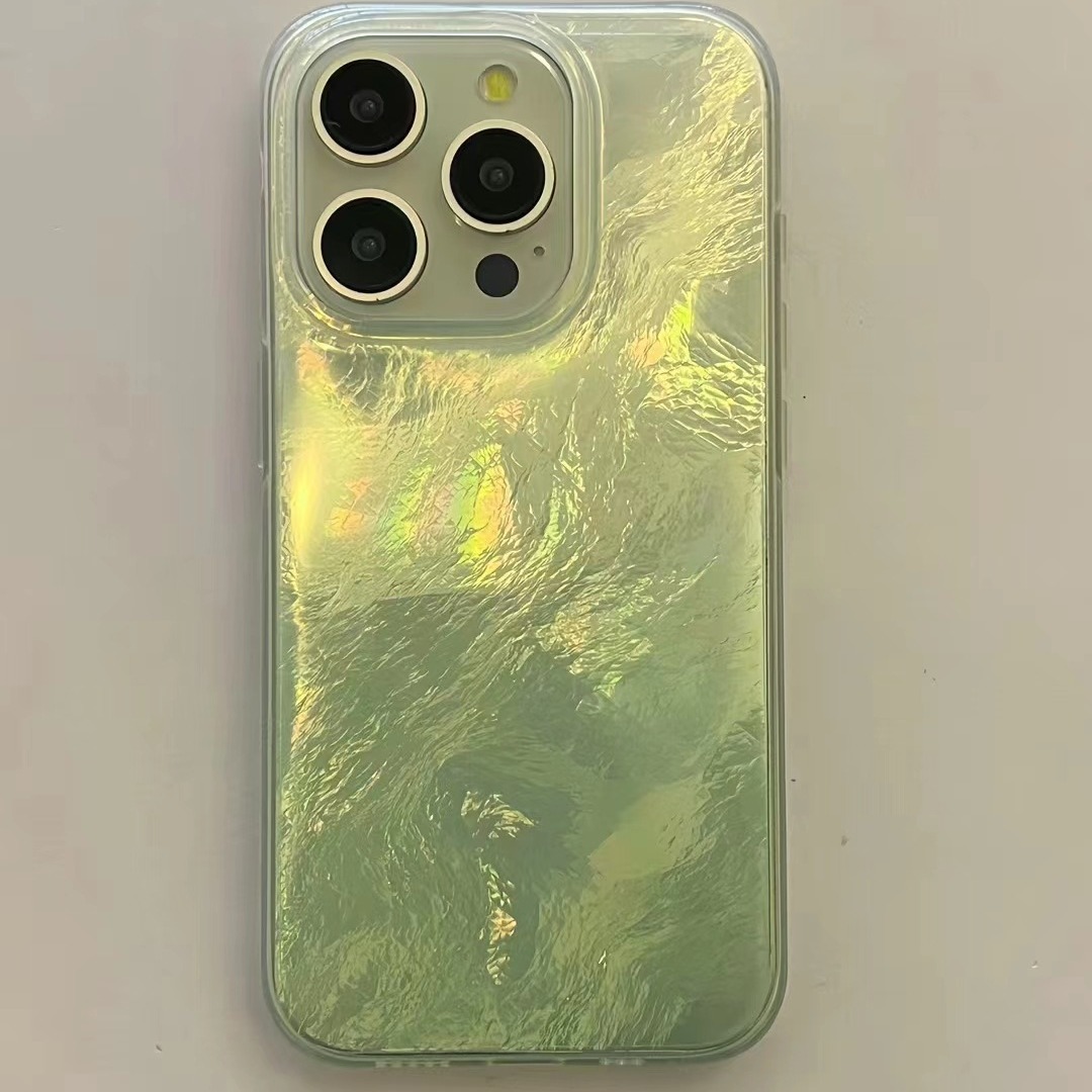 Patrón plisado de sentido avanzado Apple 15promax doble gradiente Apple 15 creativo 14pro funda para teléfono móvil para 13P