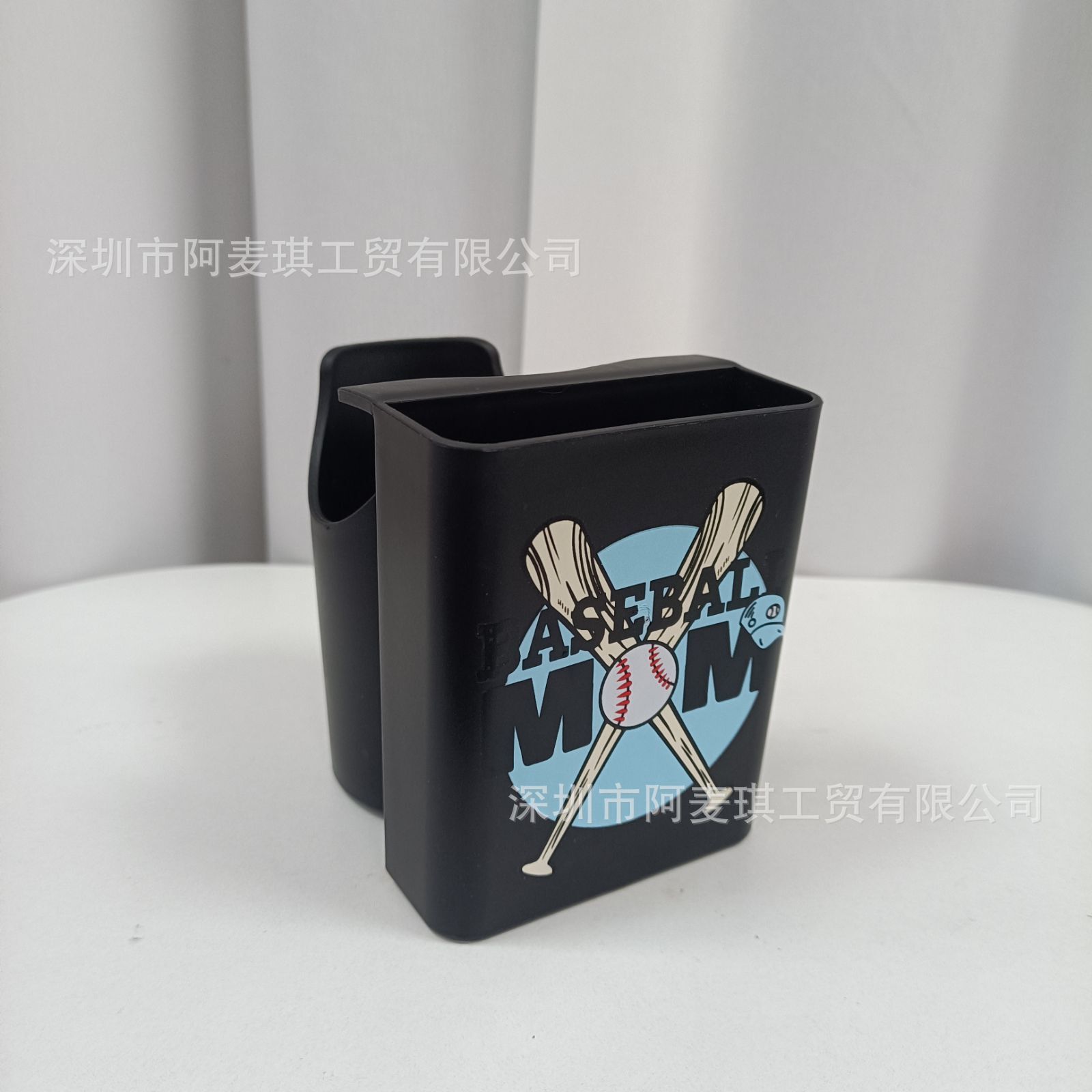 블랙 이중 목적 행잉 컵 휴대폰 상자