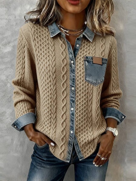 Knitted demi-season shirt