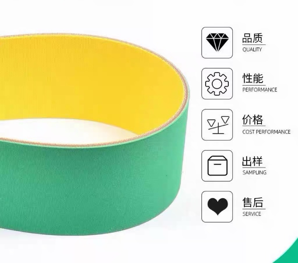 Double-sided blue paste box machine with high-speed flat belt conveyor, perforated and taped nylon yellow-green film base belt