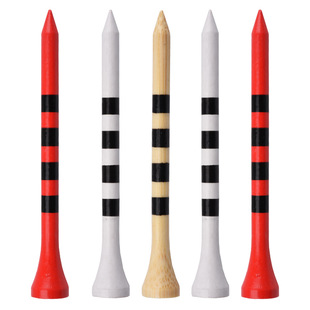 100PCs a pack of golf striped TEE bamboo nails striped golf TEE70/83mm ball holder