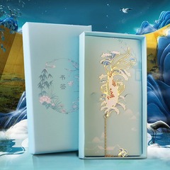 文化的で創造的なブックマーク古典的な中国風の真鍮ファン卸売学生のお土産誕生日ギフトギフトボックス金属ブックマーク