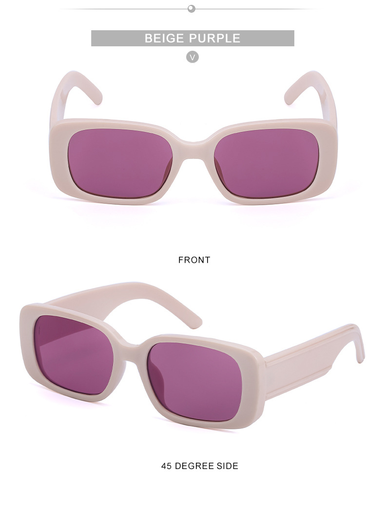 Simple Small Square Frame Candy Color Sunglasses Wholesale Nihaojewelry display picture 6