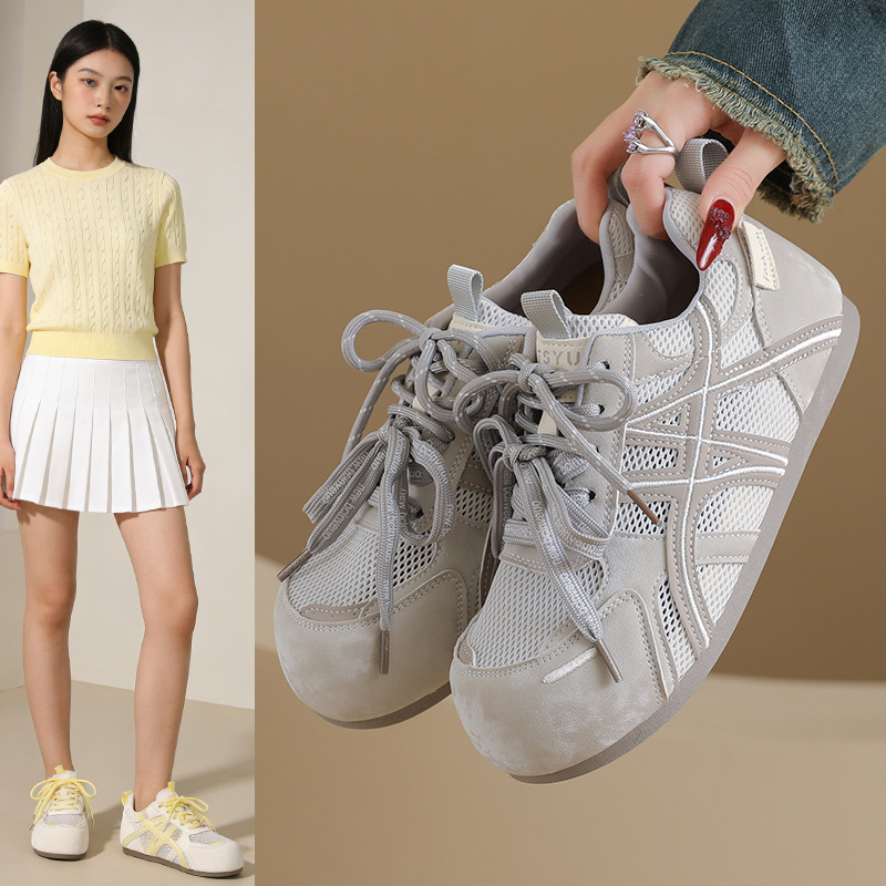 2026 Women's Summer Breathable White Sneakers with Hidden Height Increase, Colorful Casual Sports Versatile Sneakers for Female Students, Street Style K280 2026 Women's Summer Breathable White Sneakers with Hidden Height Increase, Colorful Casual Sports Versatile Sneakers for Female Students, Street Style K280