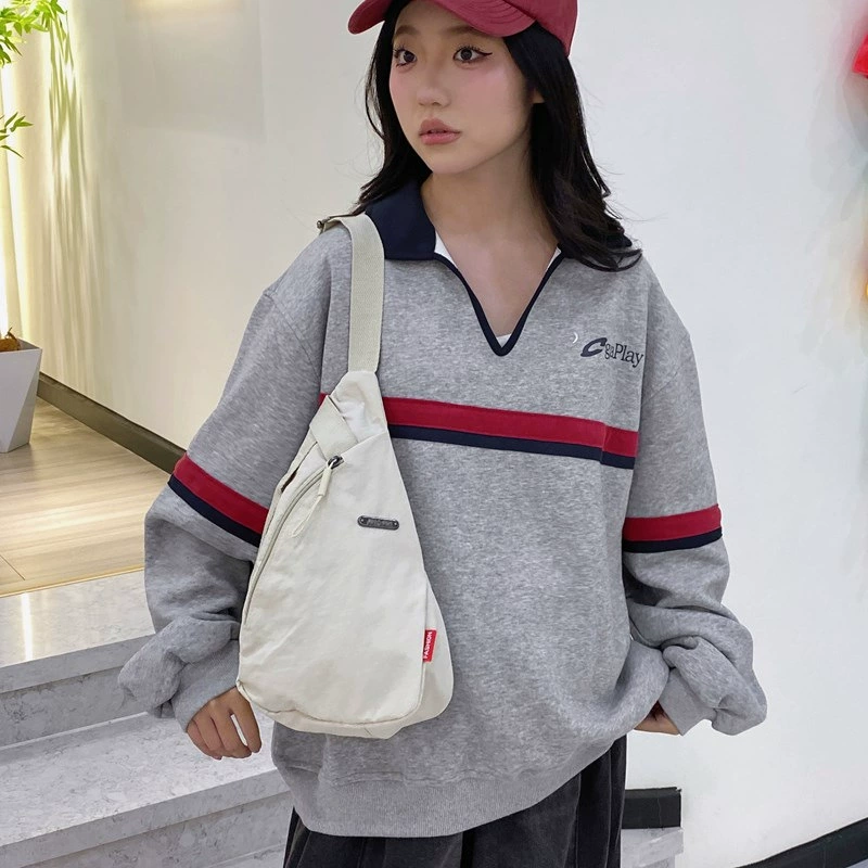 Японская сумка на грудь, демисезонная модная нейлоновая сумка через плечо для отдыха и путешествий, западный стиль