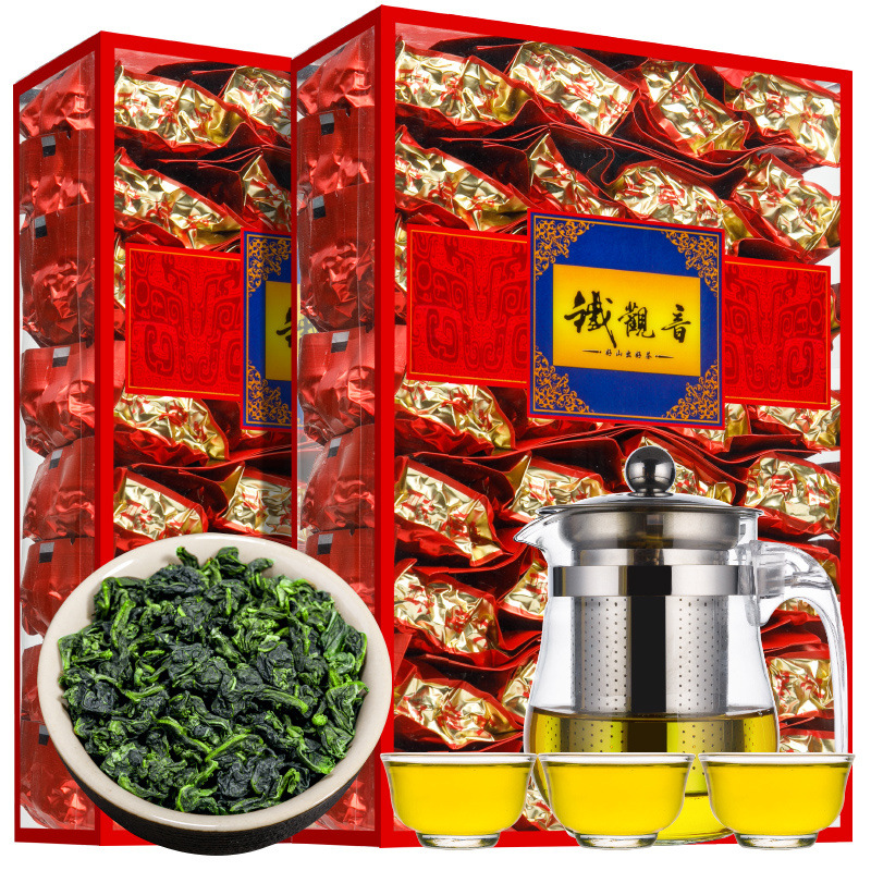 赠一壶三杯新茶铁观音茶叶浓香型礼盒装散装小袋装250g/500g包邮