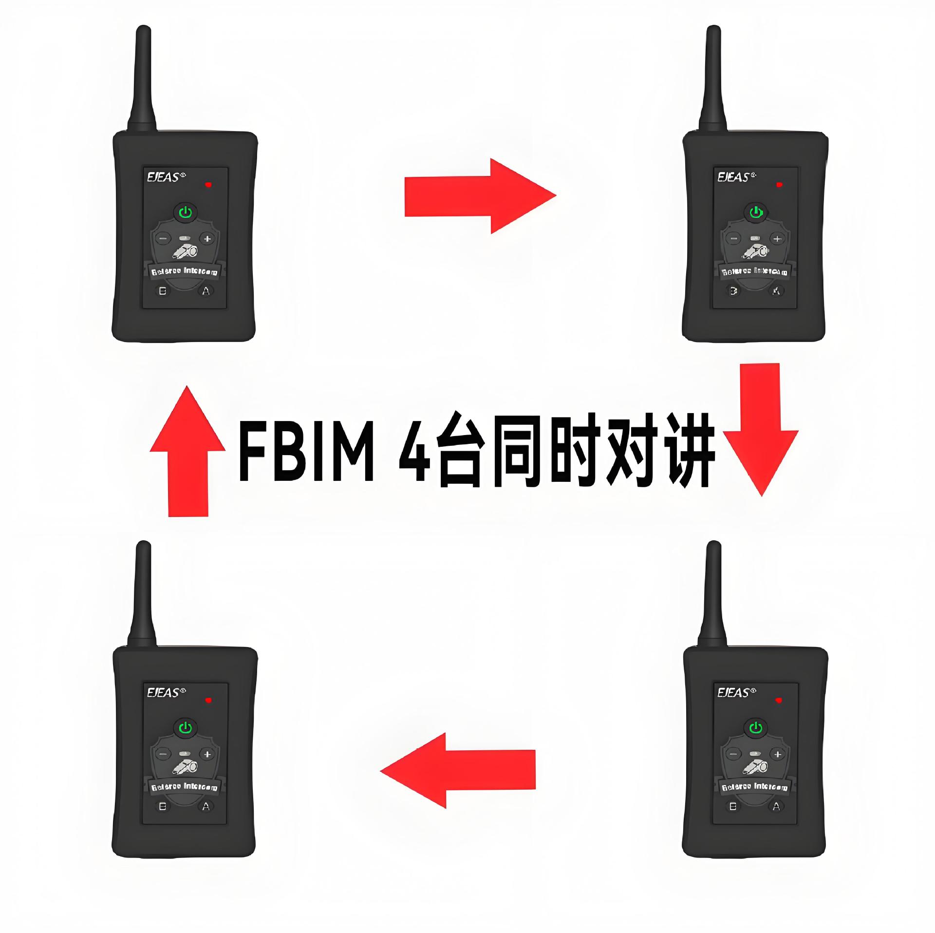Ejeas Professional Intercom Fbim Football Referee Intercom Outdoor Sports Intercom 4-Person Referee Intercom