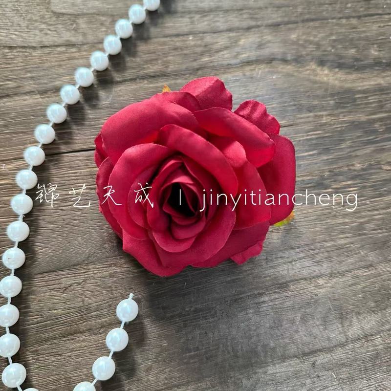 仿真花安娜玫瑰花头 花墙装饰婚礼布置 花环头饰diy假花材料批发|undefined