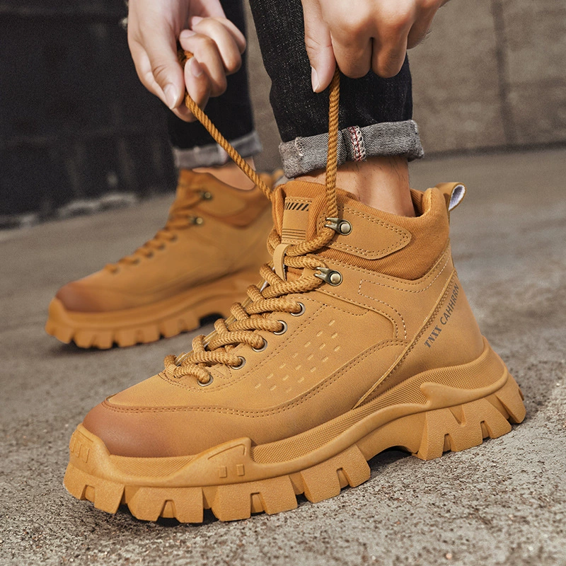 Платформенные низкие мужские ботинки (Martens), массивная подошва, осенняя повседневная обувь, размеры 39–44