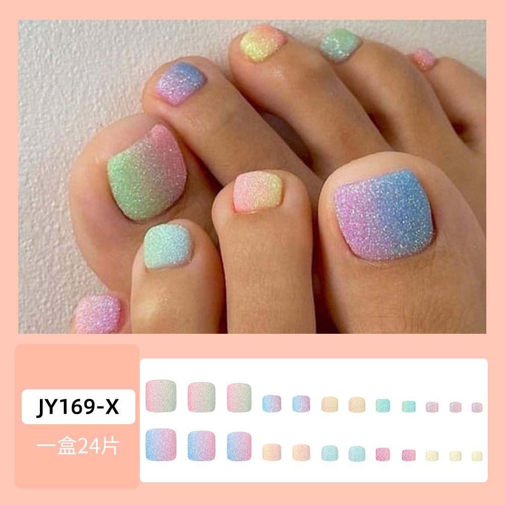 Chicas calientes, brillo arcoíris, uñas, polvo azul simple, cielo estrellado, impresión de color, uñas, uñas de venta caliente en Europa y América