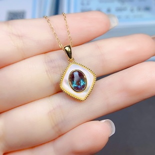 Factory wholesale explosions Alexander pendant S925 silver inlaid main stone 5*7 selling Europe and the United States a generation of hair
