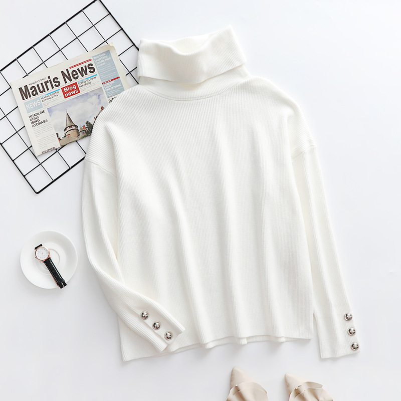 2021 Winter Amazon New Hot-Selling High Collar Pullover Solid Color Turtleneck European and American Beaded Women's Plus Size Knitwear 2021 Winter Amazon New Hot-Selling High Collar Pullover Solid Color Turtleneck European and American Beaded Women's Plus Size Knitwear