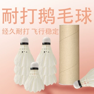 羽毛球工厂批发鹅毛全圆三级耐打稳定 球馆训练比赛 娱乐定制