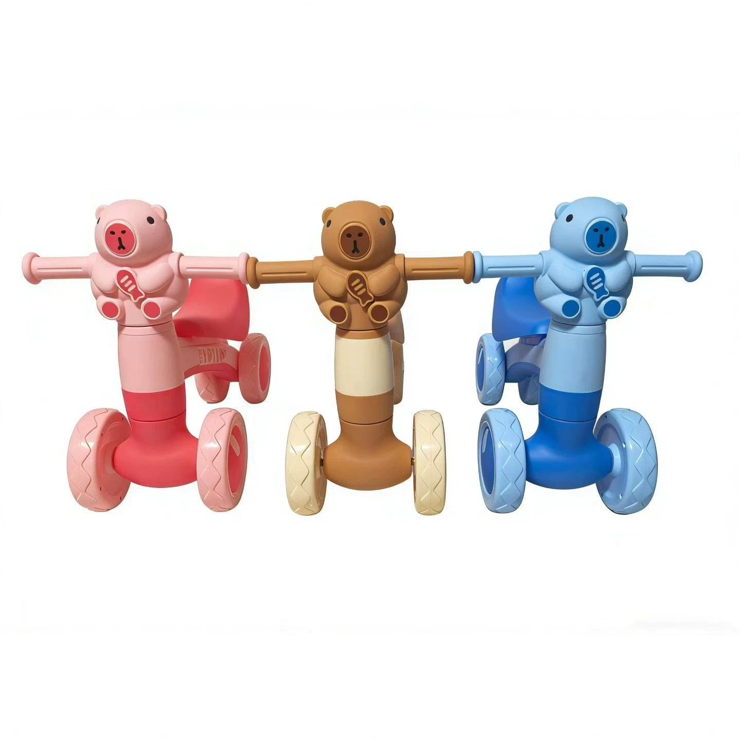 Montable de Equilibrio de 4 Ruedas para Bebé de Plástico Sin Pedales para Bebés