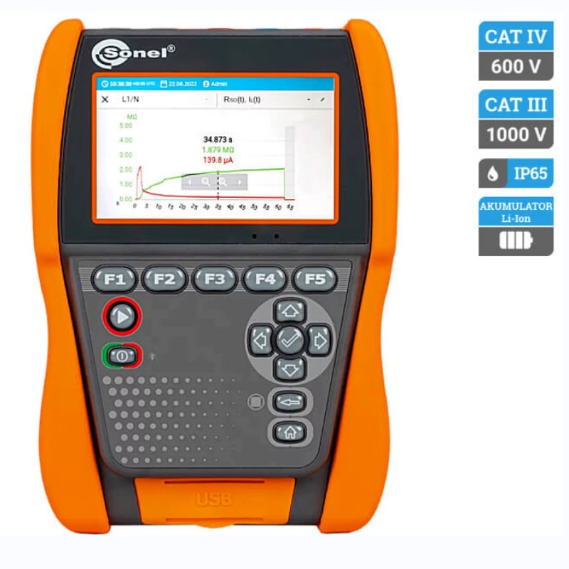 Sonel MIC-2511 Тестер сопротивления изоляции Высокоточные измерения Поддержка зарядки Промышленное жилое здание двойного назначения