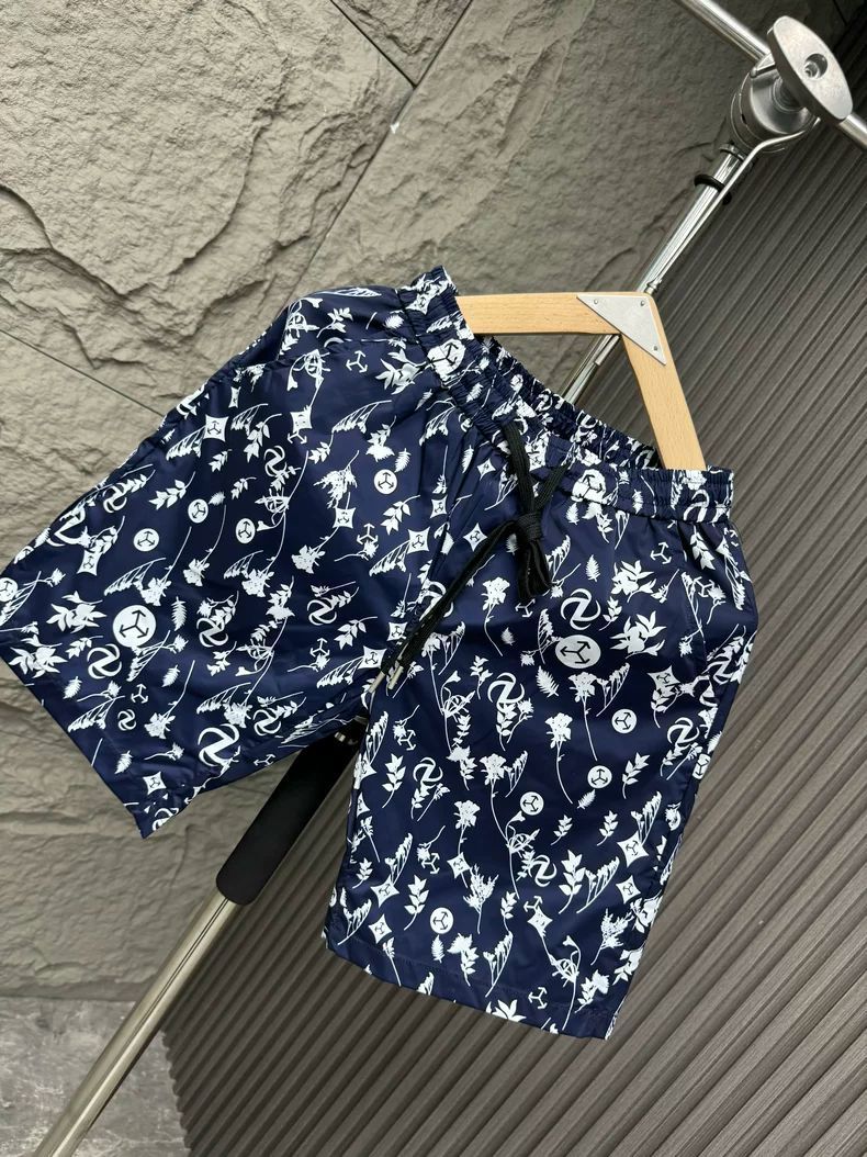 Men's Clothing High End Men's All Over Print Casual Shorts Summer Thin Quick Drying Straight Leg Stylish Five Point Beach Shorts_viptrois.com
