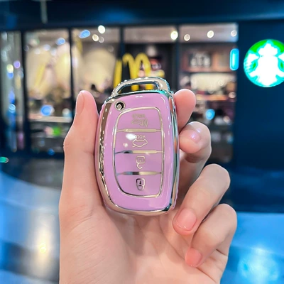 Car key bag, for silver edge modern 4 key - modern-q-model-smart-4-button-speaker-single-shell-purple