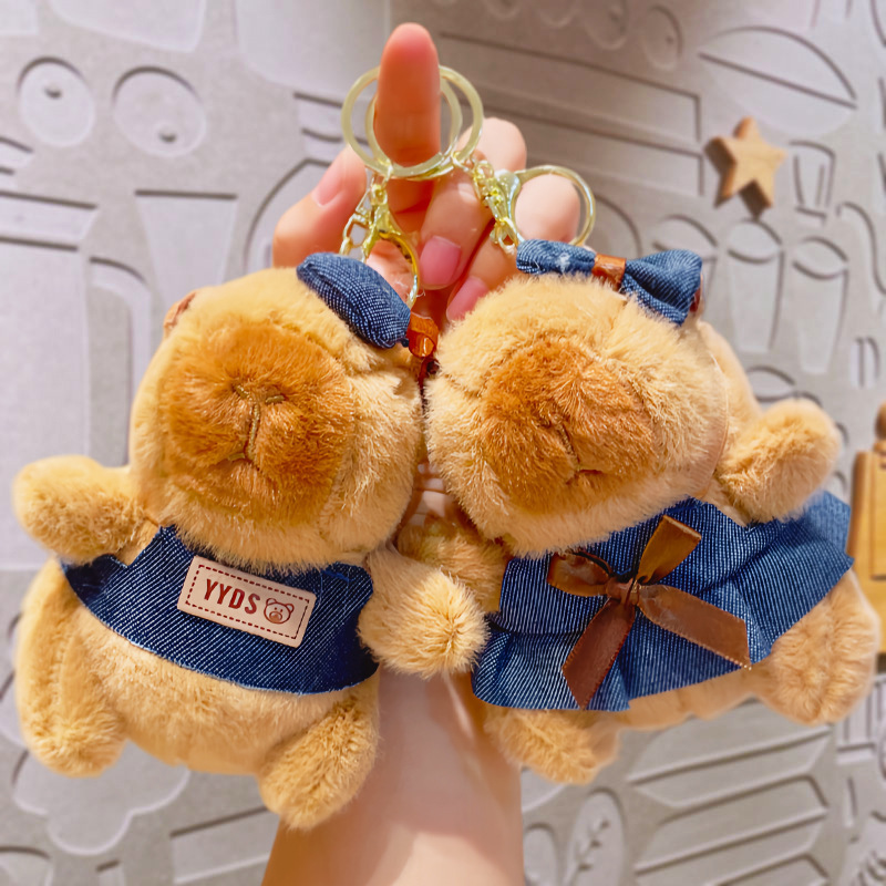 New Cartoon Cowboy Capybara Plush Pendant Cute Doll Keychain Bag Charm Toy Wholesale New Cartoon Cowboy Capybara Plush Pendant Cute Doll Keychain Bag Charm Toy Wholesale