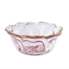 Gold rimmed pink rose bowl