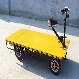 Electric four-wheel flatbed truck night market stall hand-push snack cart home orchard short-distance transportation pull flatbed truck