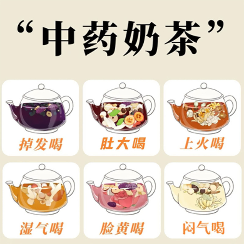 中国式ミルクティーセット茶五黒茶菊決明子茶赤豆ハトムギ桑実薔薇茯苓養生茶包|undefined