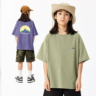 DK Children's Wear 25 Summer Wear Japanese Style Girls and Boys Outdoor Mountain Cool Short-sleeved T-shirt Children's Middle and Big Children's Casual Top