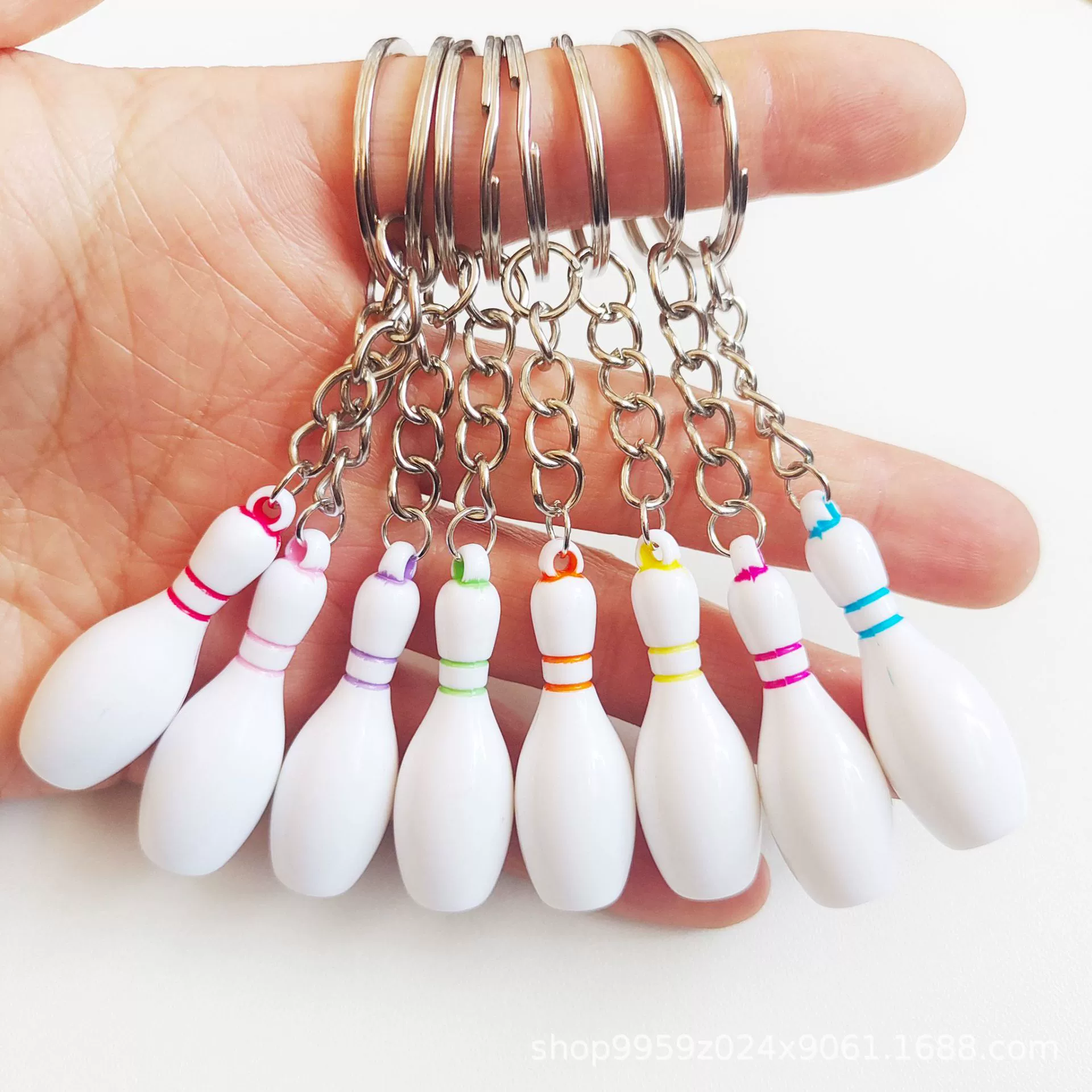 Трансграничные горячие продажи Моделирование Боулинг брелок личность мода Творческий Цвет Смола кулон сумка Автомобильные украшения