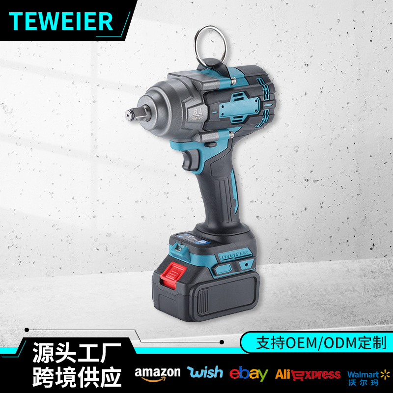 Comercio exterior de alta potencia 1000N llave eléctrica de litio sin escobillas llave eléctrica multifuncional para automóviles domésticos ventilador