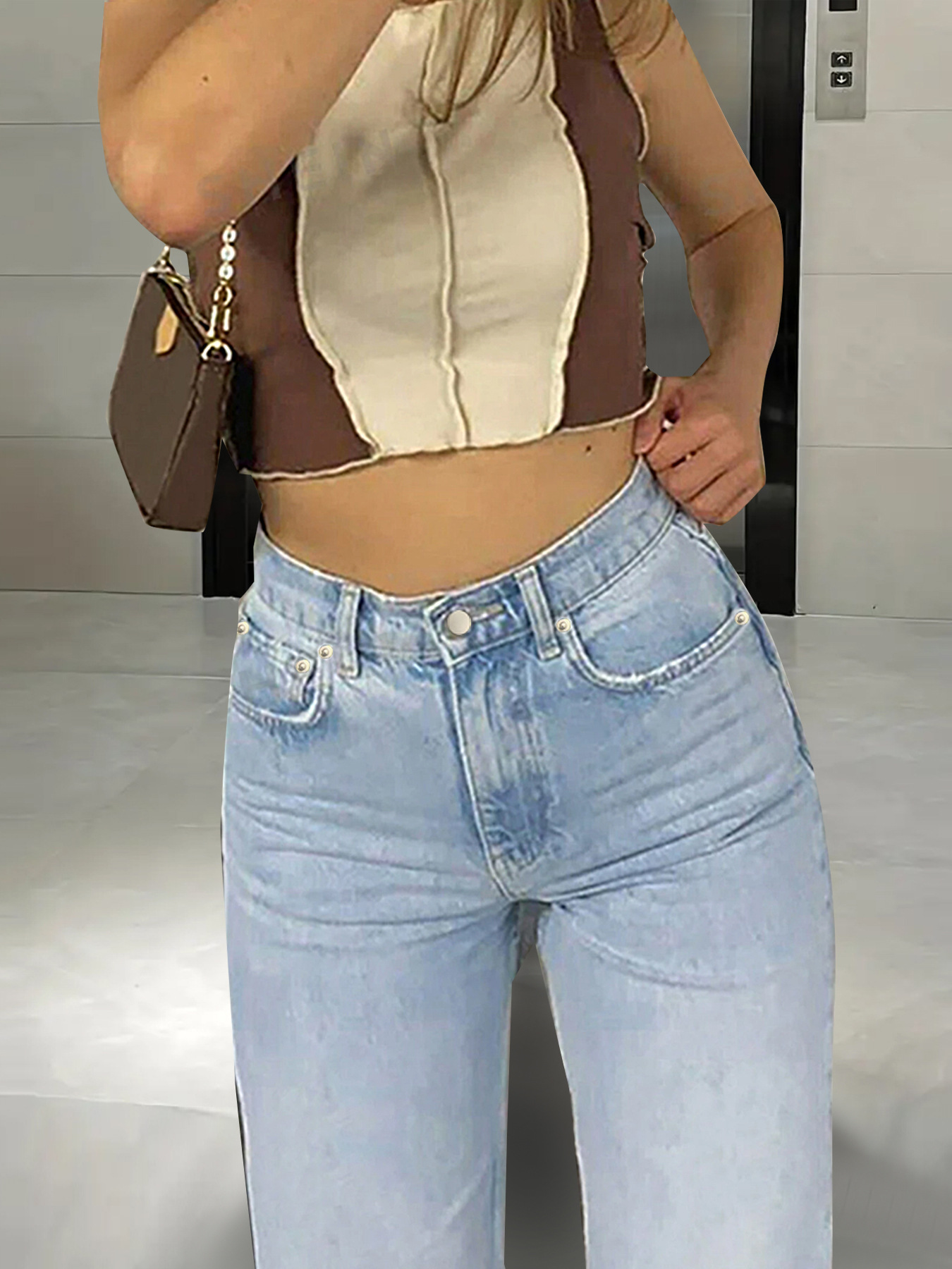 K New Women's Loose Wide Leg Jeans, Ripped Casual Pants_ecoleips.com