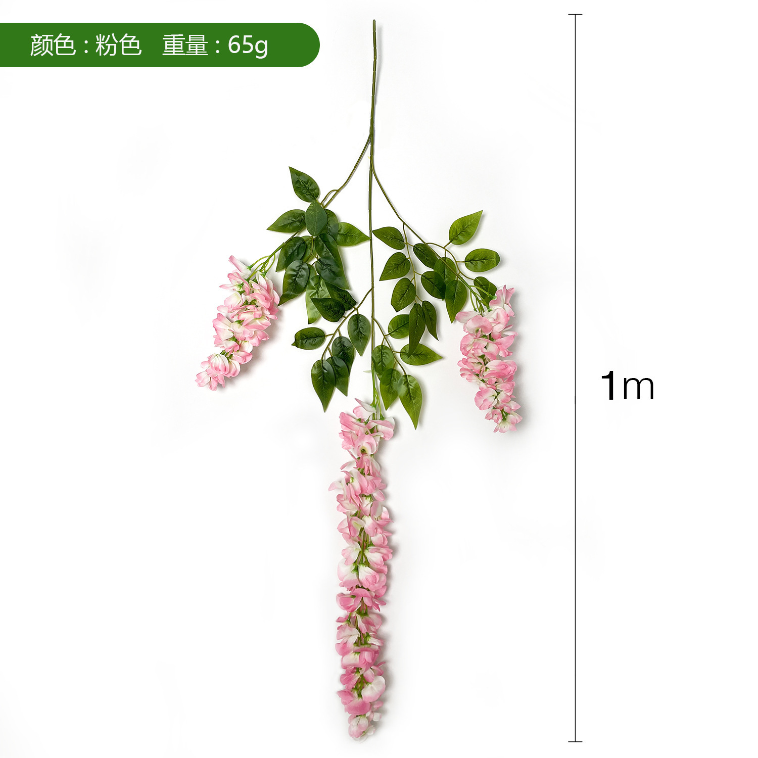 Abelar wisteria flores ramas largas flores falsas colgantes decoración del salón de bodas flores de seda flores hotel decoración de techo colgante suave