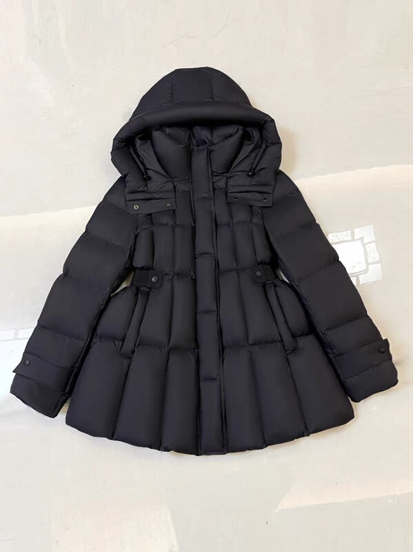 白鸭绒羽绒服女2025冬新款气质收腰修身显瘦连帽时尚保暖加厚外套|undefined